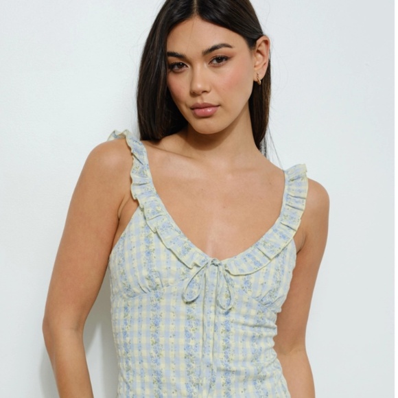 Pretty Garbage Dresses & Skirts - NWT Pretty Garbage Gingham Mini Dress Large